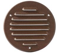 Vent Systems - Grille d'aération ronde en métal marron de 10,2 cm (intérieur) - Déflecteur d'air - Grille intégrée - CVC pour salle de bain, bureau à domicile, cuisine - 12,7 cm (extérieur)