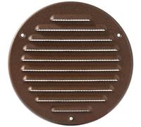 Vent Systems - Grille d'aération ronde en métal marron de 12,7 cm (intérieur), déflecteur d'air pour registre - Maille intégrée - CVC pour salle de bain, bureau à domicile, cuisine - 15,2 cm