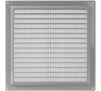 Vent Systems Grille de retour d'air en plastique avec protection anti-nuisibles intégrée pour grille d'aération Gris 250 x 250 mm