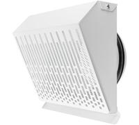 Vent Systems Grille de ventilation avec joint en caoutchouc - 160 mm - Blanc - Hotte aspirante avec couvercle pour l'extérieur - Montage sur canal ou surface - Grille de protection contre les