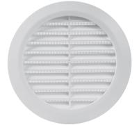 Vent Systems Lot de 1 grille d'aération circulaire en plastique blanc de 10,2 cm - Registre de conduit d'air à persiennes avec écran en maille intégré - Grille de ventilation CVC pour salle de bain