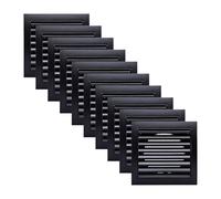 Vent Systems Lot de 10 couvercles d'aération pour grille d'aération de salle de bain Anthracite 10,2 cm