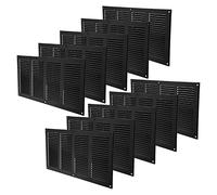 Vent Systems Lot de 10 grilles d'aération en métal pour grille d'aération - 40,6 x 20,3 cm (dimensions totales) - Anthracite