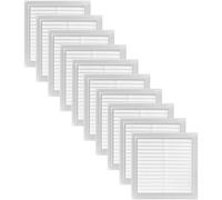 Vent Systems Lot de 10 grilles d'aération en plastique blanc de 250 x 250 mm avec protection intégrée contre les parasites pour ventilation et climatisation - 250 x 250 mm