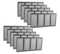 Vent Systems Lot de 10 grilles d'aération galvanisées pour grille d'aération en métal - Grille de protection intégrée - 40,6 x 20,3 cm (dimensions totales)