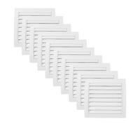 Vent Systems Lot de 10 grilles d'aération pour sèche-linge et évacuation de la salle de bain - 10,2 cm - Blanc - Avec persiennes noires - Protège les insectes, les oiseaux et les rongeurs