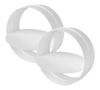 Vent Systems Lot de 2 amortisseurs anti-retour 150 mm - Obturateurs de refoulement - Plastique ABS - Insert de conduit d'air unidirectionnel - Déflecteur d'aération en ligne de 150 mm