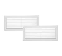 Vent Systems Lot de 2 couvercles d'aération en plastique pour grille d'aération de 7,6 x 25,4 cm - Blanc - 75 x 250 mm