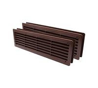Vent Systems Lot de 2 grilles d'aération de porte en plastique marron foncé pour portes intérieures - 45,7 x 12,7 cm
