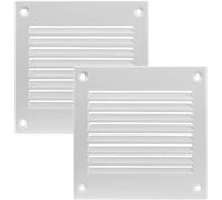 Vent Systems Lot de 2 grilles d'aération en métal de 100 x 100 mm avec écran de protection contre les nuisibles intégré pour ventilation de la maison