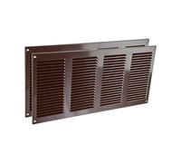 Vent Systems Lot de 2 grilles d'aération en métal marron de 20 x 40 cm avec écran de protection contre les nuisibles intégré pour ventilation de la maison, 200 x 400 mm