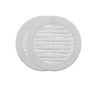 Vent Systems Lot de 2 grilles d'aération rondes de 10,2 cm - Grille d'aération - Moustiquaire intégrée - Aérations de climatisation pour salle de bain, bureau, cuisine - Blanc - 10,2 cm