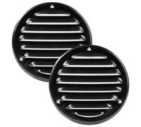 Vent Systems Lot de 2 grilles d'aération rondes de 10,2 cm pour soffite - Grille d'aération - Moustiquaire intégrée - Évents CVC pour salle de bain, bureau à domicile, cuisine