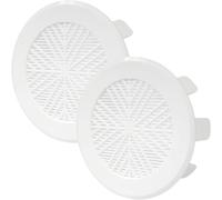 Vent Systems Lot de 2 grilles d'aération rondes et flexibles de 100 à 125 mm de diamètre réglable avec grille de protection, pour salle de bain, bureau à domicile, plafond, mur