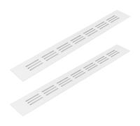 Vent Systems Lot de 2 grilles de ventilation en aluminium blanc de 40x300mm. Applications CVC, chauffage, refroidissement et ventilation. Couverture de ventilation intérieure et extérieure