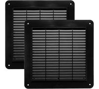 Vent Systems Lot de 2 housses de grille d'aération pour grille d'aération - 25,4 x 25,4 cm - Noir