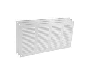 Vent Systems Lot de 3 grilles d'aération en métal blanc de 20 x 40 cm avec écran de protection contre les nuisibles intégré pour ventilation de la maison, 200 x 400 mm