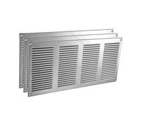 Vent Systems Lot de 3 grilles d'aération galvanisées de 20 x 40 cm avec écran de protection contre les nuisibles intégré pour ventilation de la maison, 200 x 400 mm