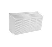 Vent Systems Lot de 5 grilles d'aération blanches de 40,6 x 20,3 cm en métal avec protection antiparasitaire intégrée, pour conduit d'aération de rénovation de la maison