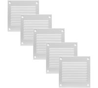 Vent Systems Lot de 5 grilles d'aération en métal de 10,2 x 10,2 cm avec écran de protection contre les nuisibles intégré pour ventilation de la maison, 100 x 100 mm
