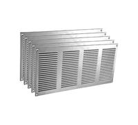 Vent Systems Lot de 5 grilles d'aération galvanisées de 40,6 x 20,3 cm (dimensions totales) - Grille de retour d'air en métal avec protection en maille intégrée - Couvercle de conduit d'aération CVC