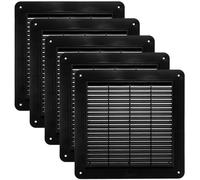 Vent Systems Lot de 5 housses de grille d'aération pour grille d'aération - 25,4 x 25,4 cm - Noir