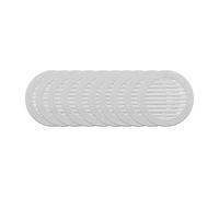 Vent Systems Soffit Lot de 10 grilles d'aération rondes blanches de 10 cm - Grille d'aération ronde - Couverture de grille - Écran d'insectes intégré - Grilles de