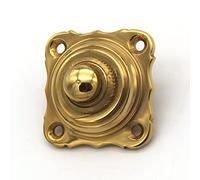 Ventano Plaque de sonnette antique avec un bouton de sonnette Art Nouveau - 5 surfaces (laiton poli)