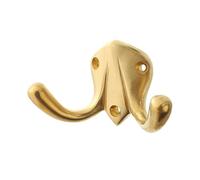 Ventano Râteau mural massif - Patère en laiton patiné | Crochet double | Fabriqué à la main selon des modèles historiques