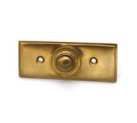 Ventano Sonnette de porte antique avec 1 bouton de sonnette en laiton patiné Art Nouveau - Fait à la main selon un modèle historique