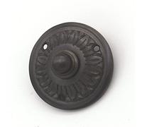 Ventano - Sonnette de porte de style vieilli - Avec 1 bouton de sonnette en laiton patiné foncé à l’ancienne - Fabriquée à la main selon un modèle historique
