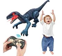 VENTDOUCE Dinosaures réalistes - Jouets vélociraptor Rechargeables | Jouet Dinosaure télécommandé avec lumières et Sons et Batterie Rechargeable pour 3 à 12 Ans