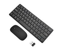 VENTDOUCE Ensemble clavier et souris sans fil avec récepteur USB 2,4 GHz silencieux USB pleine grandeur pour PC, bureau, ordinateurs portables, fenêtres