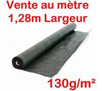 Vente au mètre / Largeur 1,28m Toile Bache de paillage tissée Anti-Mauvaises Herbes 130g/m2