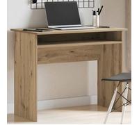 (Vente chaude) - BUREAU Brun KENNETH - 1 PCS - Table d'écriture chêne artisanal 90x50x74 cm bois d'ingénierie9020