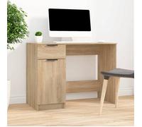 (Vente chaude) - BUREAU Brun KENNETH - 1 PCS - Table d'écriture Chêne sonoma 100x50x75 cm Bois d'ingénierie6319