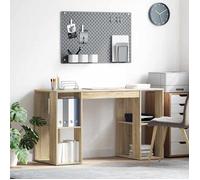 (Vente chaude) - BUREAU Marron KENNETH - 1 PCS - Table d'écriture Chêne Sonoma 130 x 50.5 x 75 cm Bois d'ingénierie6071
