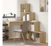 (Vente chaude) - BUREAU Marron KENNETH - 1 PCS - Table d'écriture d'angle Chêne Sonoma 101,5 x 149,5 x 149,5 cm7275