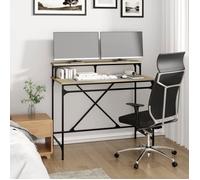 (Vente Chaude)Meuble ordinateur/Bureau PC - CLOUD - Cabinet de Bureau chêne sonoma 100x50x90 cm - Bois d'ingénierie et fer 8093642