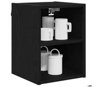 (Vente Chaude)Noir Placard/Armoire Haut - Armoire suspendue - CLOUD - Cabinet de cuisine - avec stockage Chêne noir 30x29,5x40 cm 37