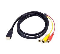 Vente chaude nouveau 1.5m HDMI à RCA câble HDMI mâle à 3RCA AV Composite mâle M/M connecteur adaptateur câble cordon émetteur bon
