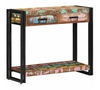 (Vente chaude)Table console - SHELD - Armoire d'entrée - Pour salon - Multicolore 90x33x75cm Bois Recyclé Solide M1881605