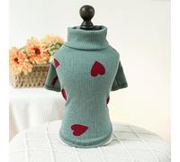 Vente directe d'usine de vêtements pour chiens et chats pour animaux de compagnie, ensemble de maillot de corps en jean cool, vente en gros (maillot de corps sur le thème de l'amour - vert pois, XS)