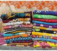 Vente en gros couvre-lit vintage couvre-lits, jetés, ralli, lot Kantha réversible couvre-lit couvre-lit en coton couverture Gudari - pièces simples, jumeaux
