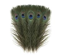 Vente en gros, lot de 10 plumes de paon naturelles pour bricolage, décoration de mariage, de vacances, décoration d'intérieur et composition florale - 30-35 cm (12-14 pouces) - 20 pièces