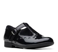 VENTE Filles Clarks Scala Robe Noir Laqué T Bar Chaussures