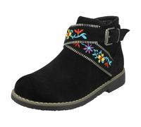 Vente Filles Spot On Bottes Ankle Zippées D'Hiver Avec Détails Floraux H5R072