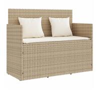 VENTE-FLASH Banc de jardin - Siège/Meuble - avec coussins beige résine tressée @6542377