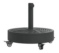 VENTE-FLASH Base de parasol - Déplacement facile - avec roues - Pour mâts Ø38 / 48 mm 27 kg rond(992364)ZLH