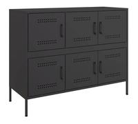 VENTE-FLASH Buffet BAS - noir 100,5x39x79 cm - acier(17457843096)VIDAXL
